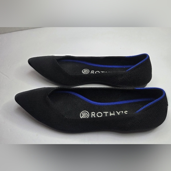 ROTHY'S The Point Black Knit Ballet Flat Size Women's Size 6 - Picture 3 of 6